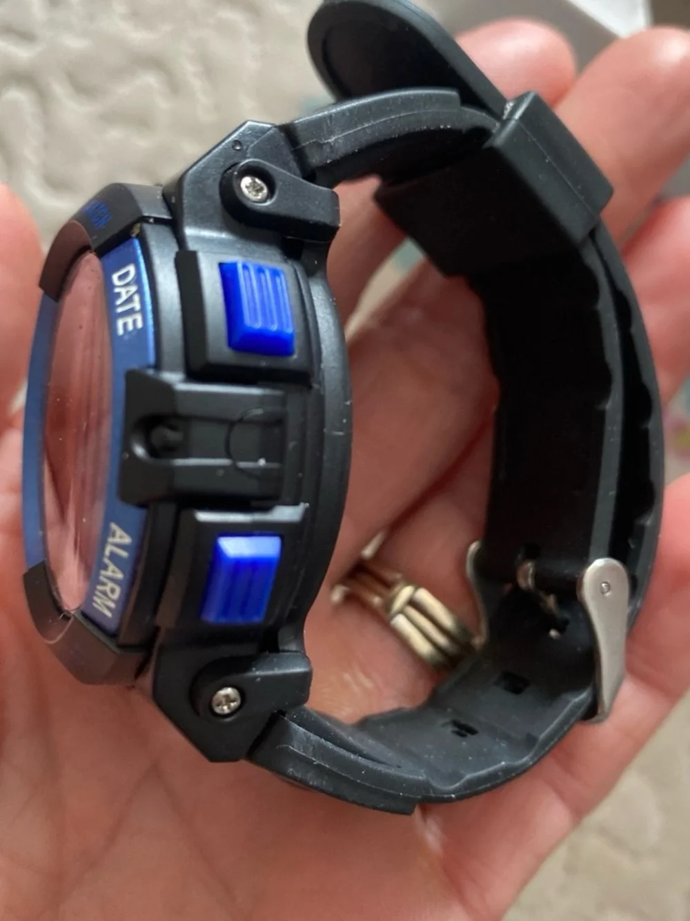 Source Unknown Black and Blue Kids Digital Alarm Sport Watch